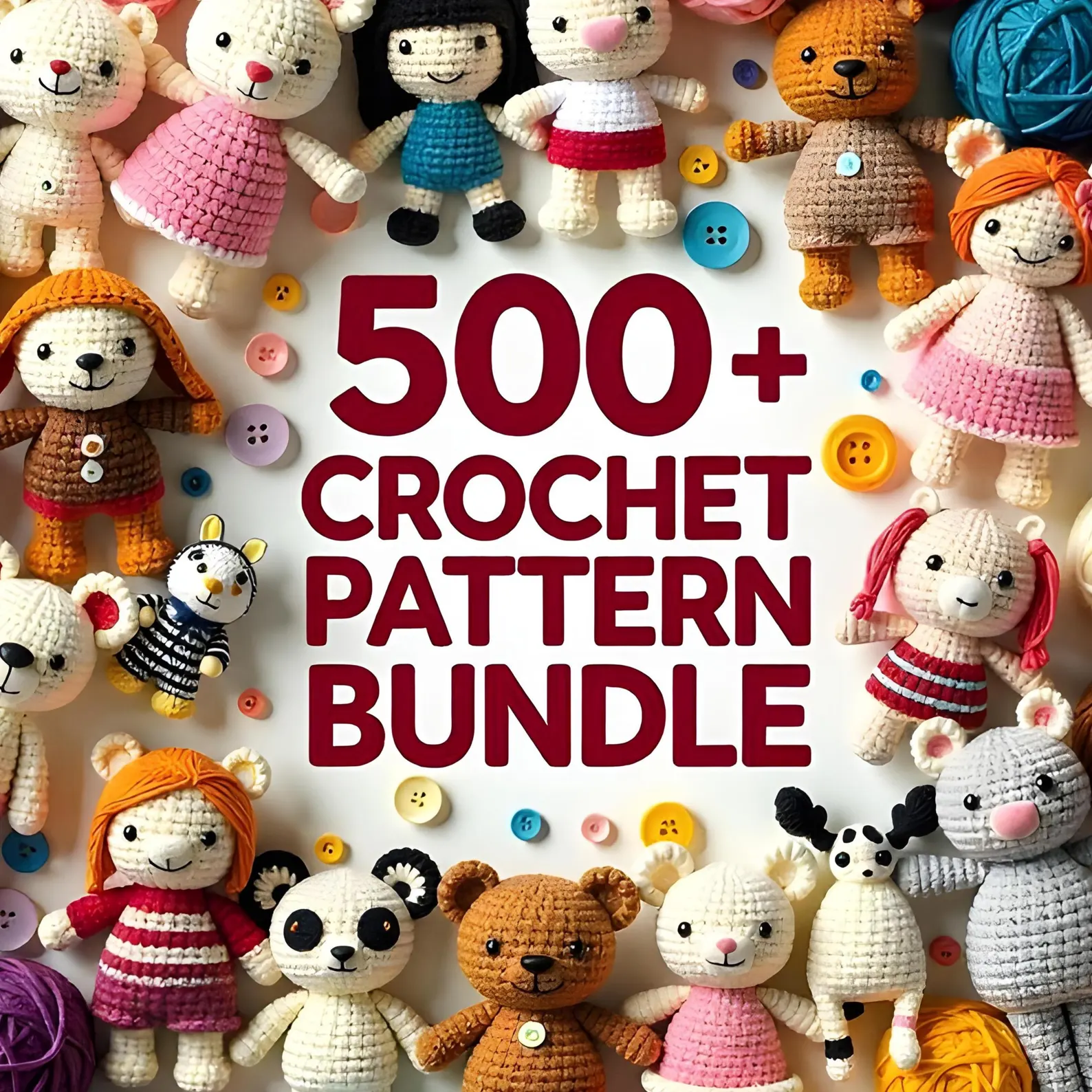 500 Crochet Pattern Bundle | Amigurumi Animal PDF Library