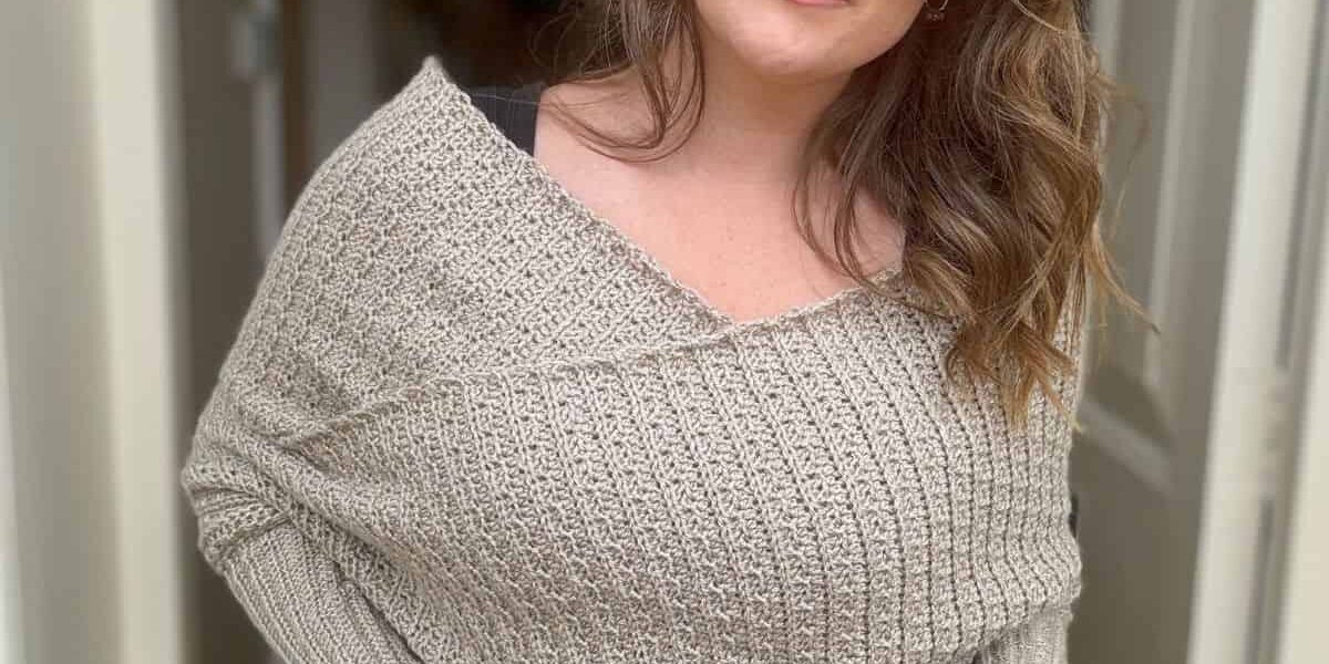 Crochet Sweater Scarf Pattern PDF – Scarf with Sleeves & Video