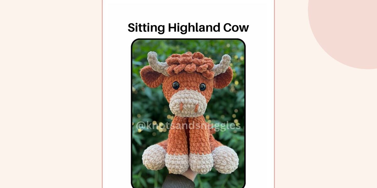 Highland Cow Amigurumi Pattern PDF – Honey the Cow Plushie
