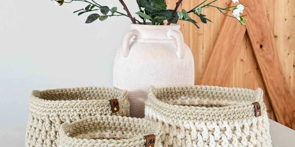 Homebody Baskets Crochet Pattern – 4 Sizes – Video Tutorial
