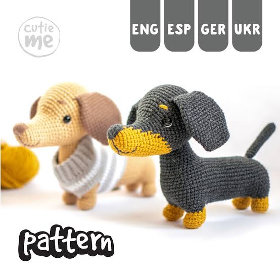 Crochet Dachshund Dog Pattern PDF – Yumi in a Sweater