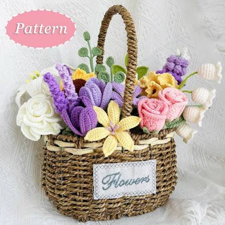 13-in-1 Flower Crochet Pattern Bundle – Lily, Rose & Tulip PDF