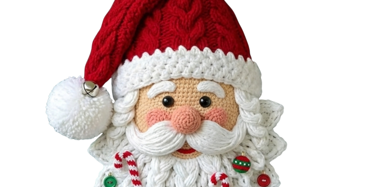 Large Santa Wall Hanging Pattern – 18 Inch Textured Holiday Decor PDF