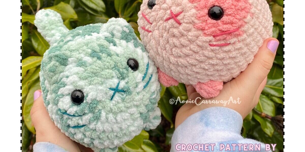 Loaf Cat Crochet Pattern PDF – 2-in-1 Low Sew Plushie Guide