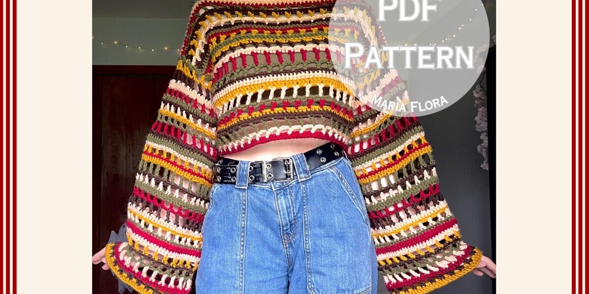 Maria Flora Whimsical Mesh Crochet Top Pattern – Digital PDF
