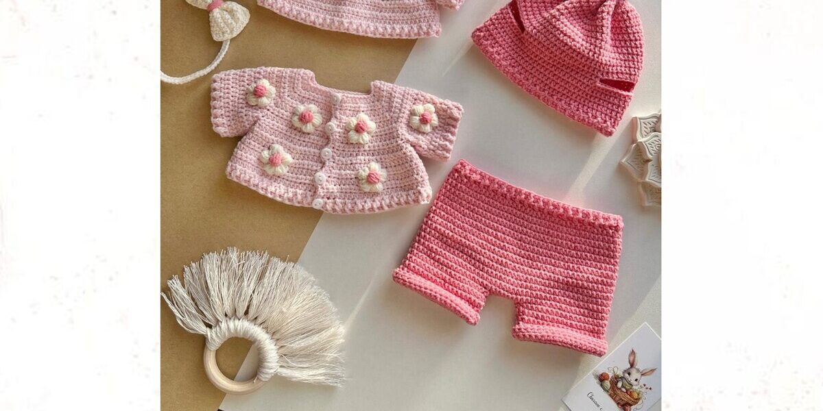 Piece Crochet Doll Clothes Pattern – Outfit Set PDF