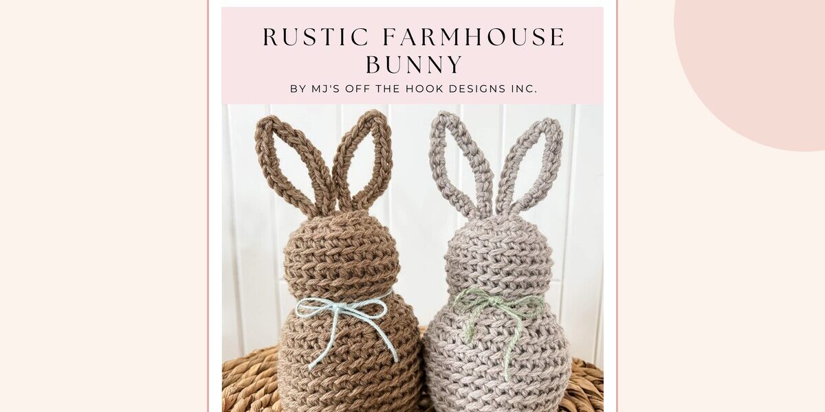 Rustic Farmhouse Bunny Pattern – Easter Decor – Digital PDF