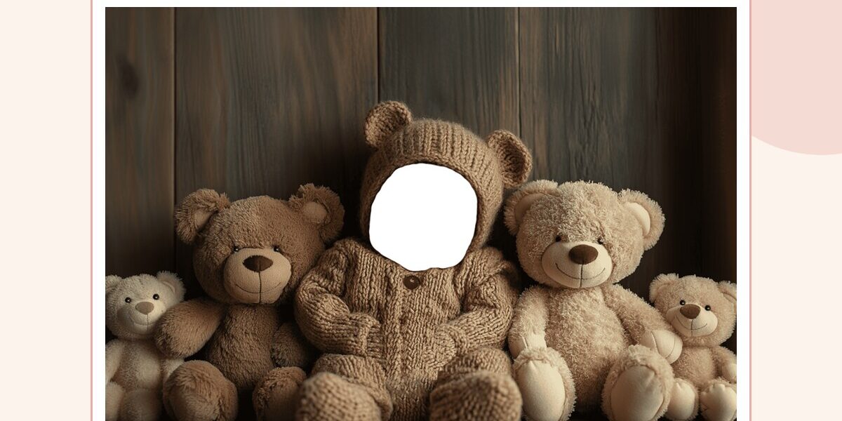 Teddy Bear Newborn Digital Backdrop