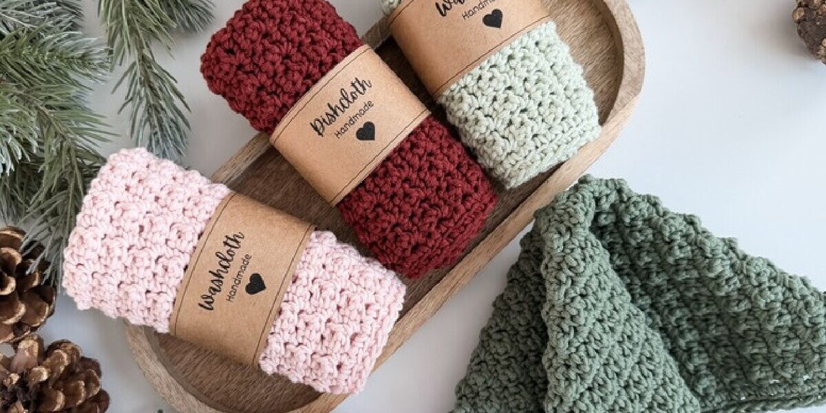 Winterberry Dishcloth Crochet Pattern – Easy Textured PDF + Video